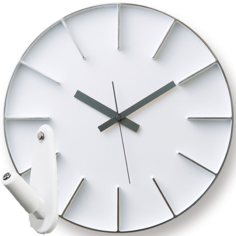 Amazon.co.jp: Lemnos Edge Clock AZ-0115 + 壁の穴が目立ちにくい時計
